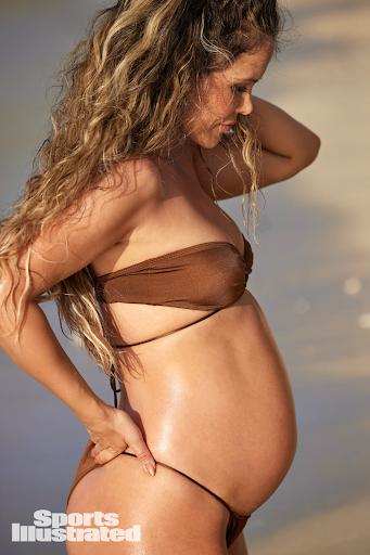 Katrina Scott was photographed by Derek Kettela in St. Croix. Swimsuit by Sommer Swim. Earrings by SOKO.